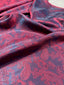 Mönstrat Foder Paisley Viskos Polyester Röd & Blå C30