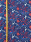 Fransk Viskos - Mönstrad - Blommor - Röd & Blå