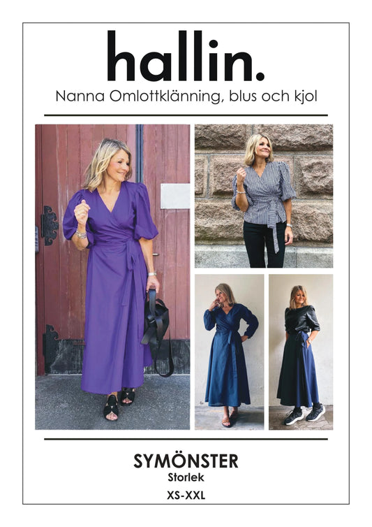 Ny Version! Hallin Symönster Omlottklänning, Blus & Kjol Nanna